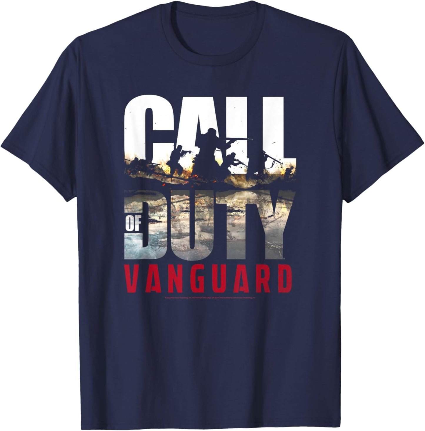 Call of Duty Vanguard Main Poster Video Game T-Shirt - T-Shirt | Navy
