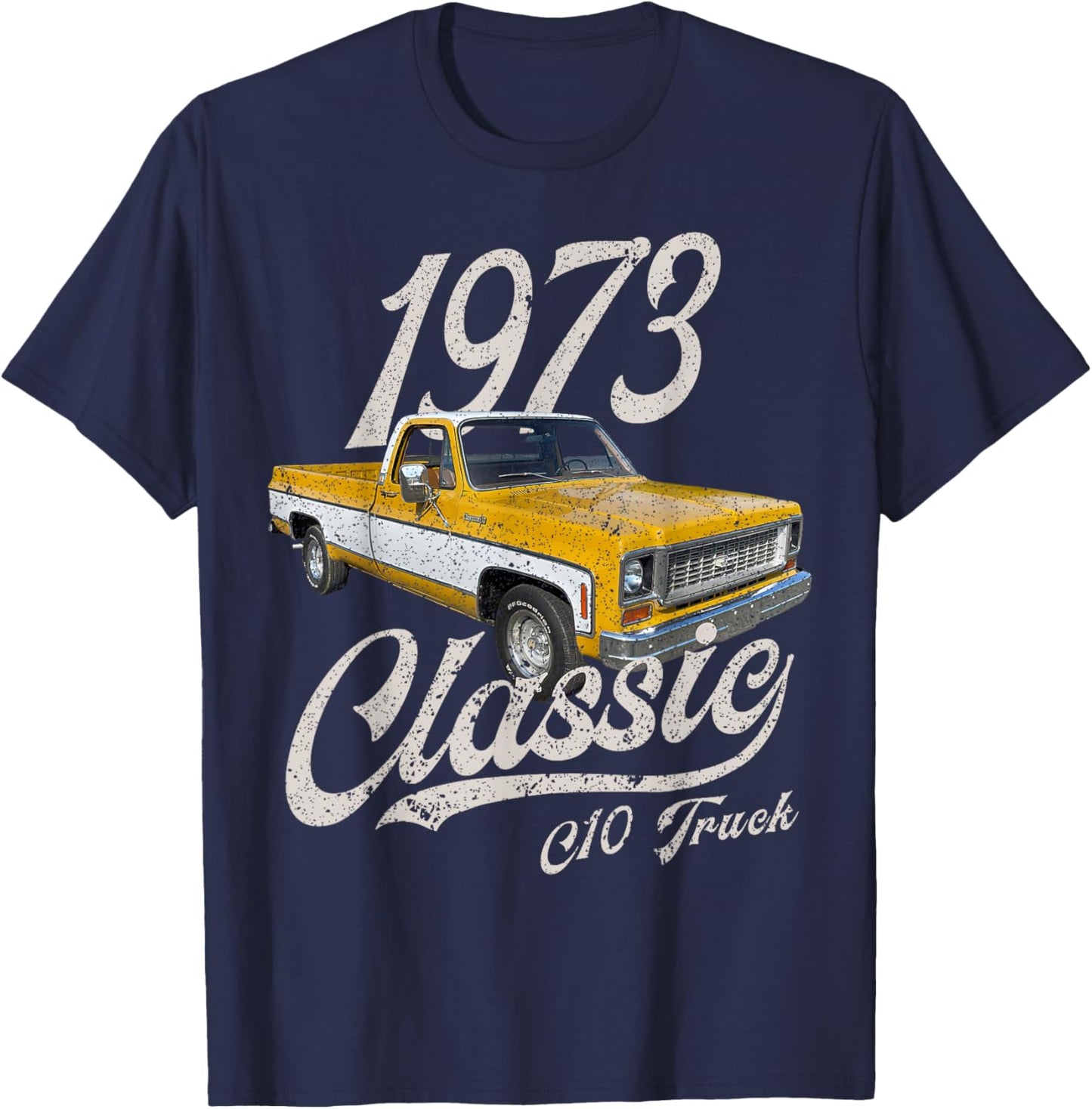 1973 73 C10 Truck T-Shirt - T-Shirt | Navy