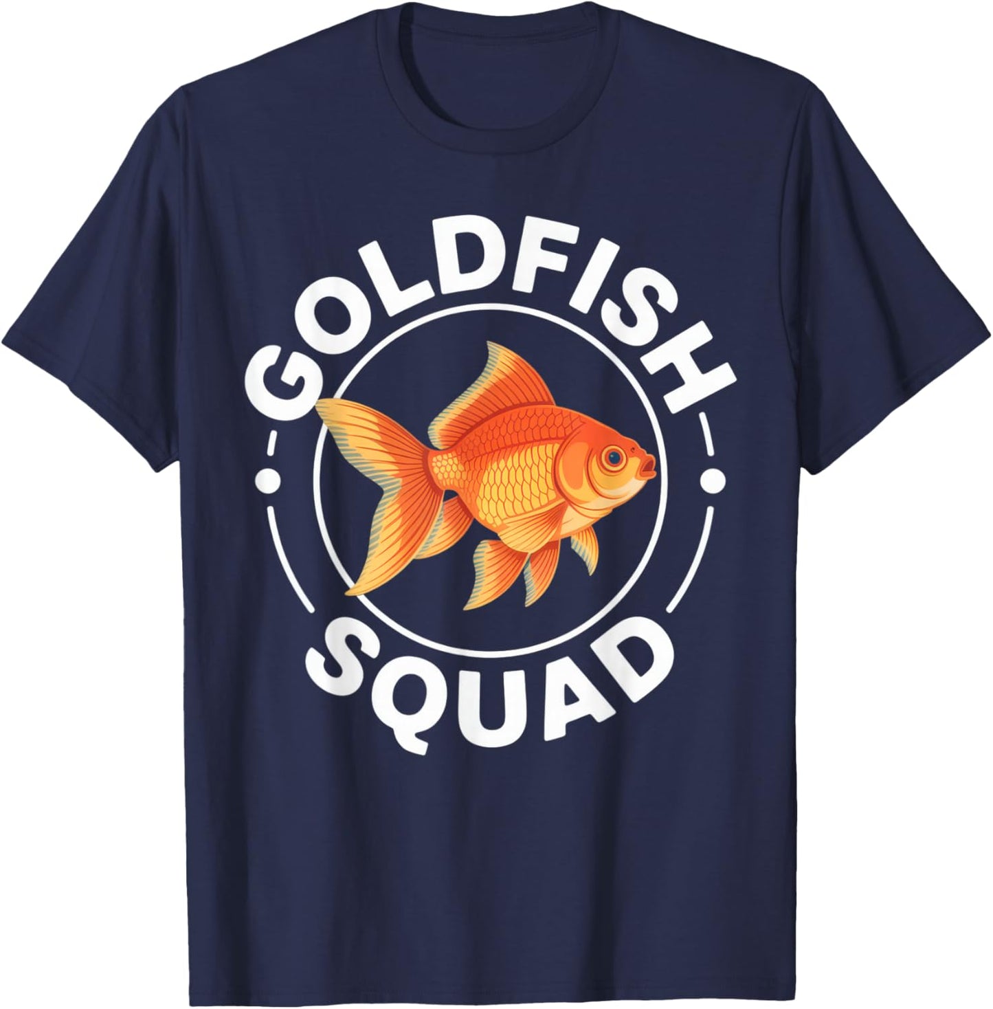 Goldfish Squad Pet Lovers Casual Summer Fun T-Shirt - T-Shirt | Navy