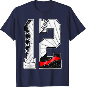 Number 12 Red Taxi 12s Loser Lover Matching Women T-Shirt - T-Shirt | Navy