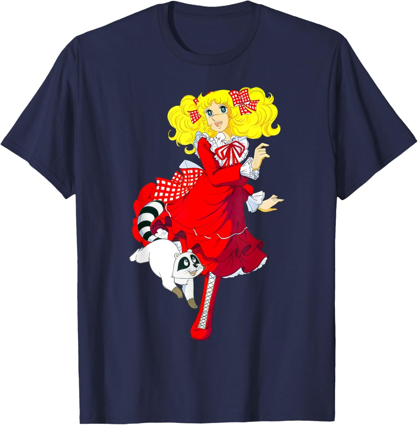 Candy Candy Red Cartoon Japanese Manga Retro 80s T-Shirt - T-Shirt | Navy