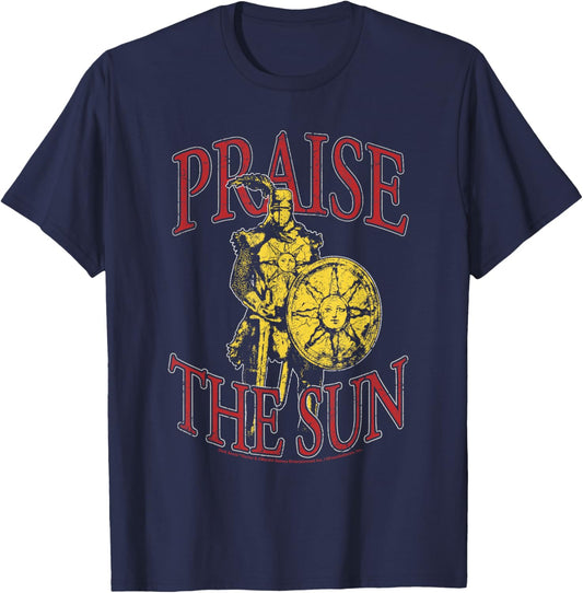 Dark Souls Praise the Sun Solaire of Astora Video Game T-Shirt - T-Shirt | Navy