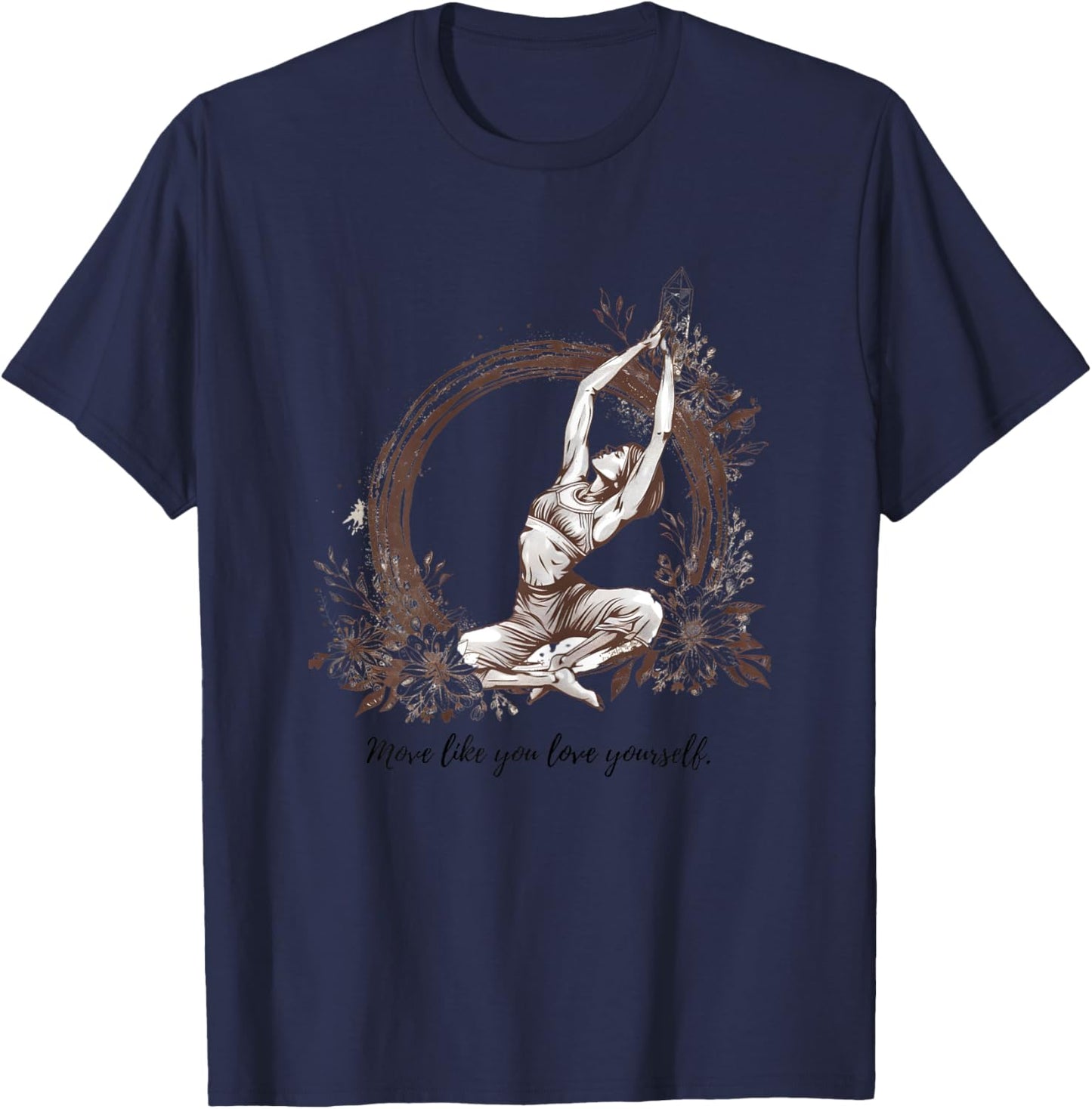 Elevate Your Zen Space with Yoga and Meditation Essentials T-Shirt - T-Shirt | Navy