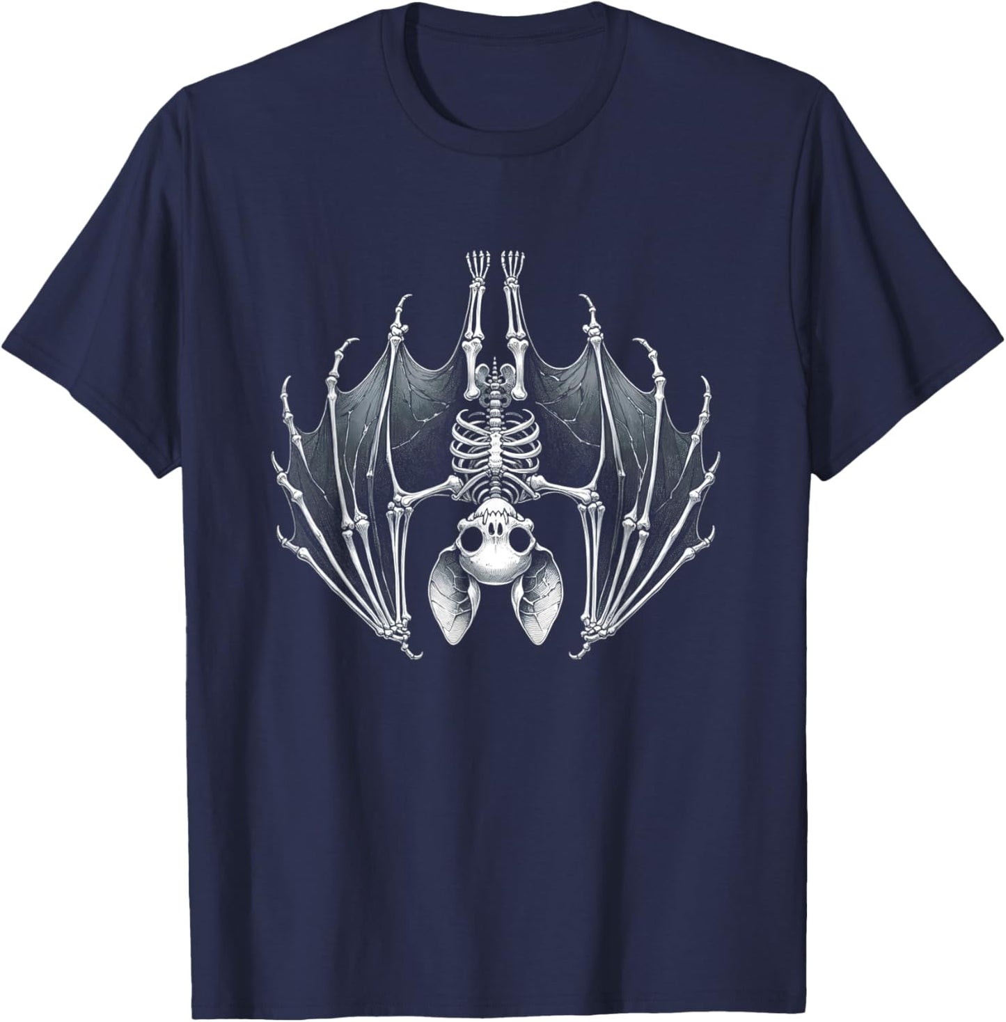 Vintage Bats Animal Outfits Kawaii Bat Skeleton Funny Outfit T-Shirt - T-Shirt | Navy