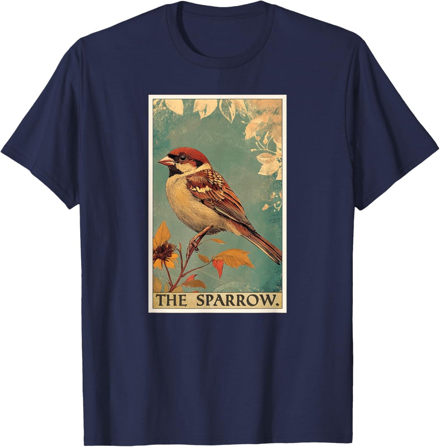 Sparrow Tarot Card Sparrows Sparrow T-Shirt - T-Shirt | Navy