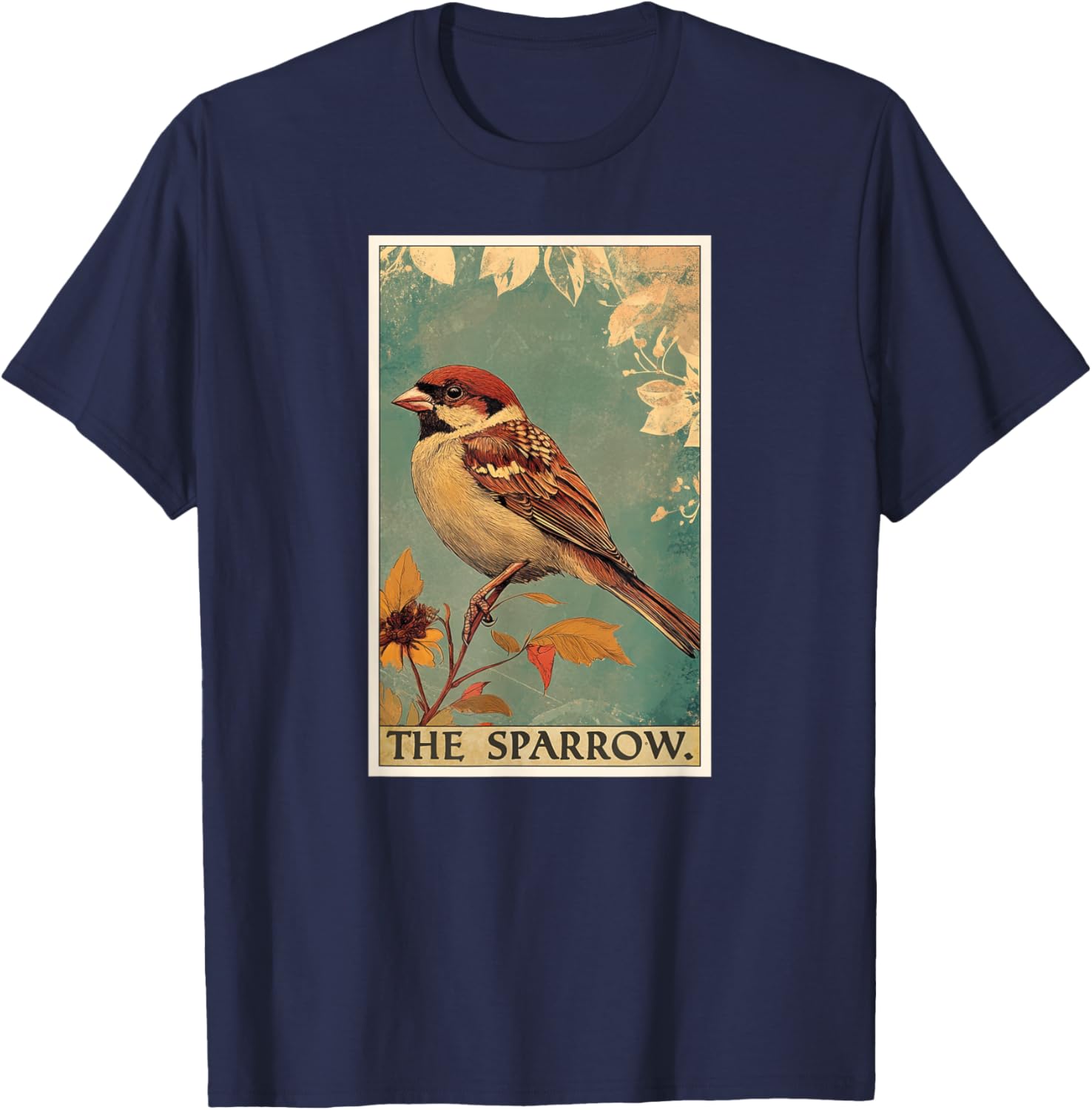 Sparrow Tarot Card Sparrows Sparrow T-Shirt - T-Shirt | Navy