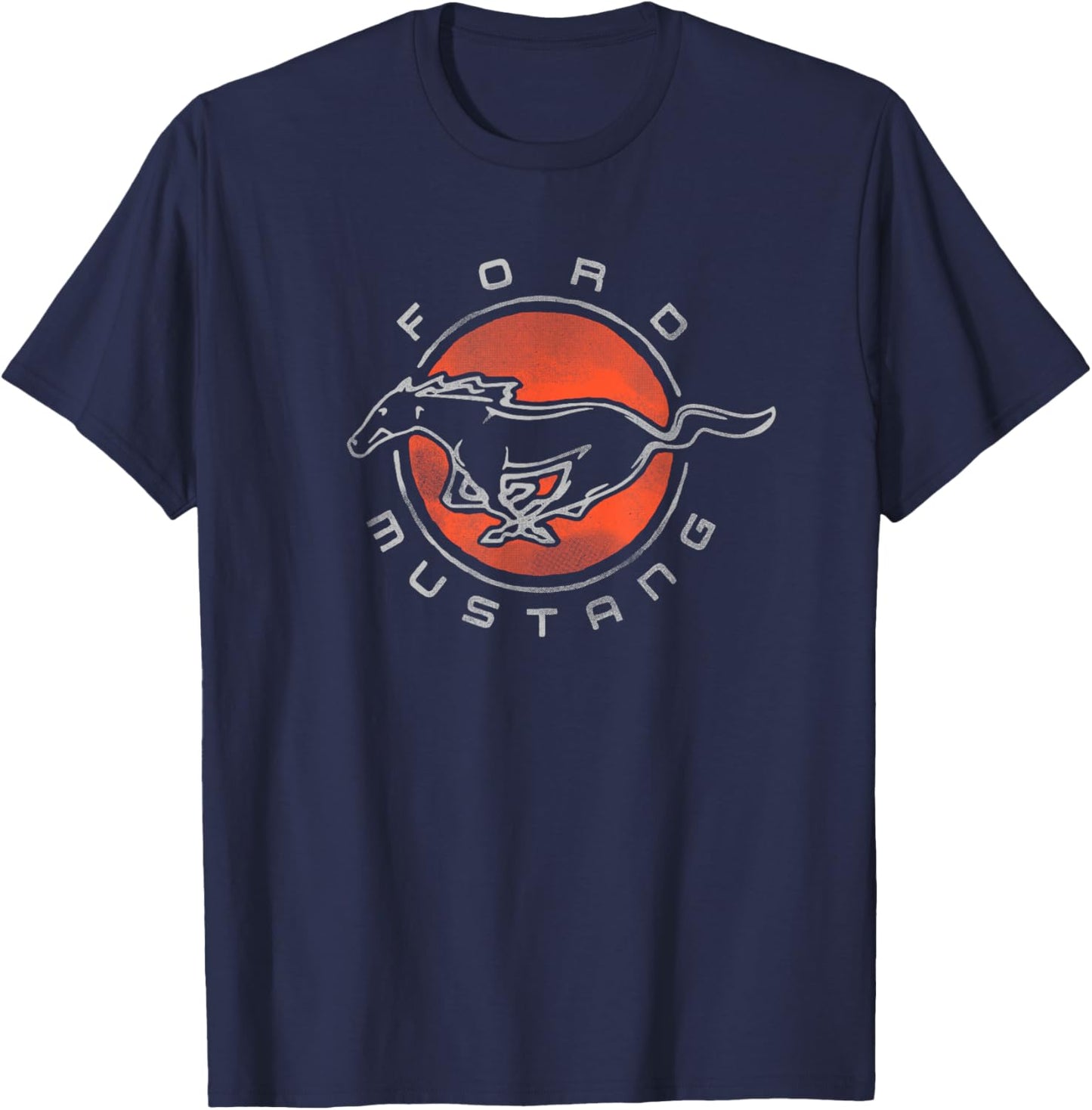 Ford Mustang Circle Logo T-Shirt - T-Shirt | Navy