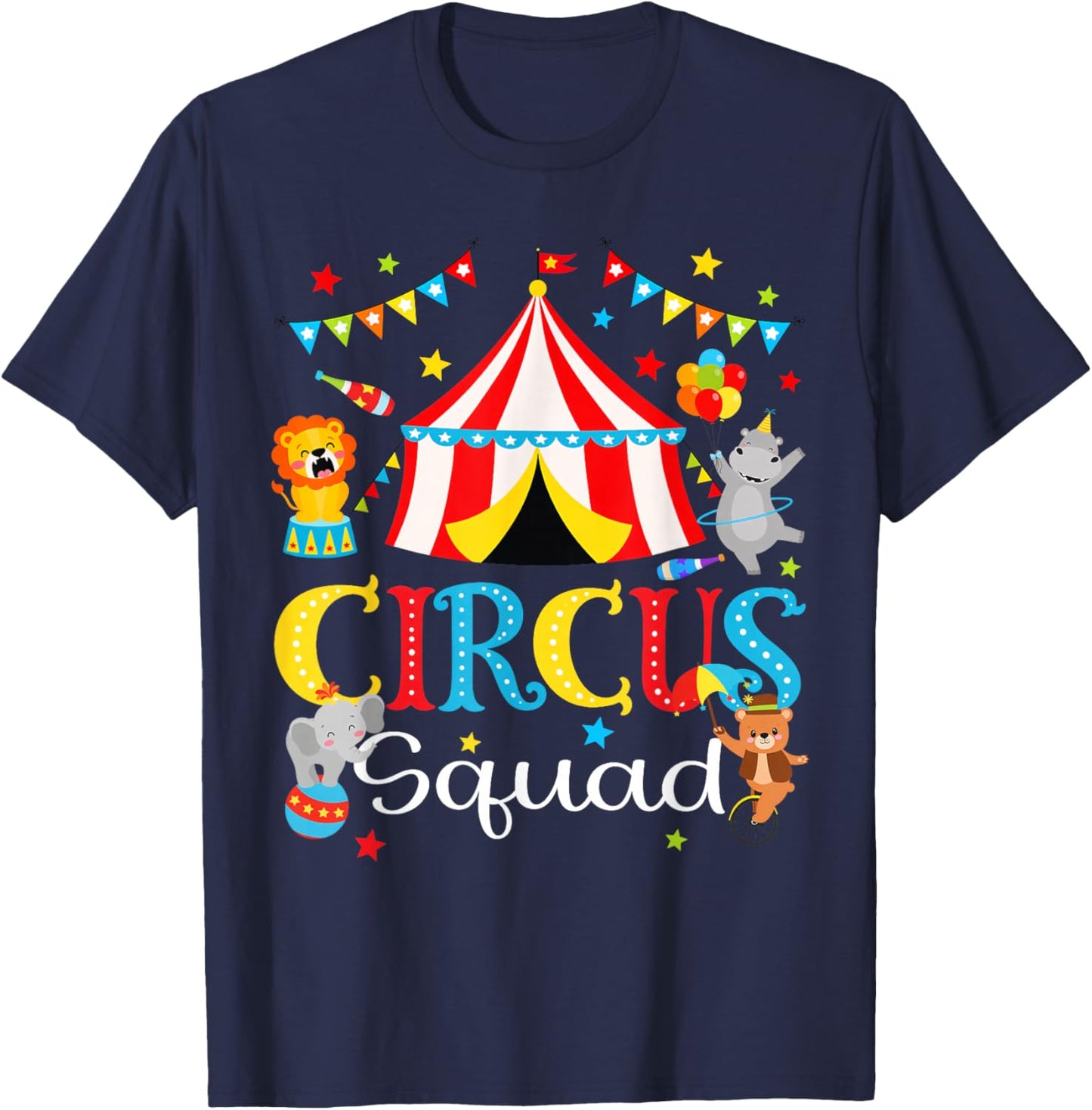 Circus Squad Matching Birthday Circus Staff Bday Boys Kids T-Shirt - T-Shirt | Navy
