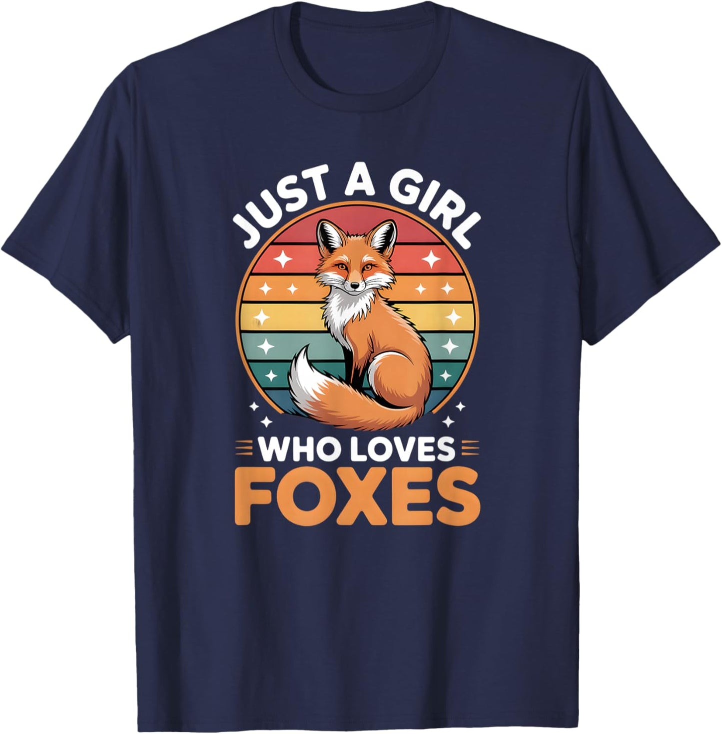 Girls Fox T-Shirt - T-Shirt | Navy
