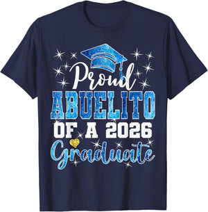 Super Proud Abuelito of 2026 Graduate Senior Graduation T-Shirt - T-Shirt | Navy
