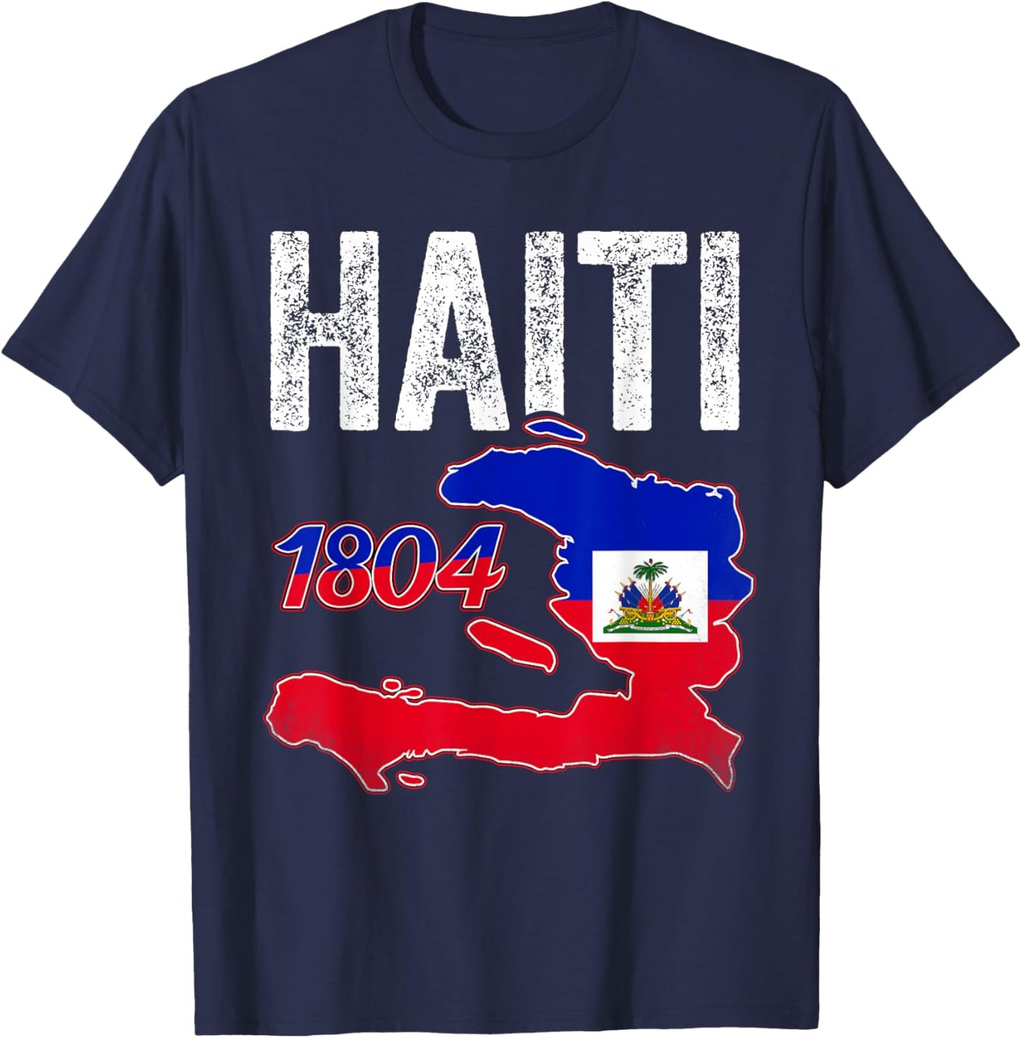 Haitian 1804 Flag Day Haiti Independence Day Men Women Kids T-Shirt - T-Shirt | Navy