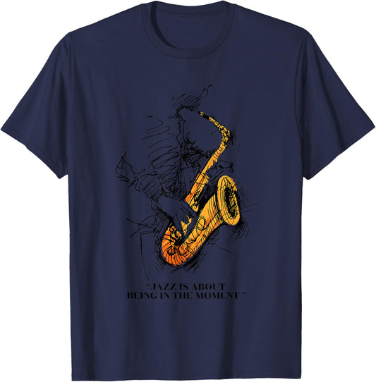 Cool Jazz Day Design - Jazz Quote T-Shirt - T-Shirt | Navy