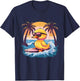 Rubber Duck Surfing Surfer Beach Sunset Rubber Duckie T-Shirt - T-Shirt | Navy