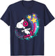 Peanuts Snoopy Roller Skating Star Powered Rainbow T-Shirt - T-Shirt | Navy