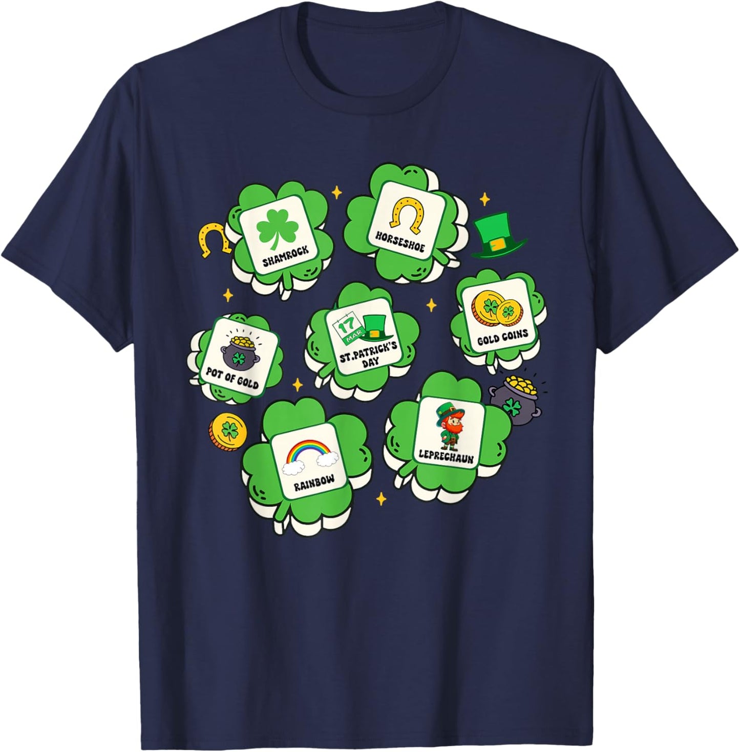 St. Patrick's Day SPED Teacher AAC Special Education Irish T-Shirt - T-Shirt | Navy