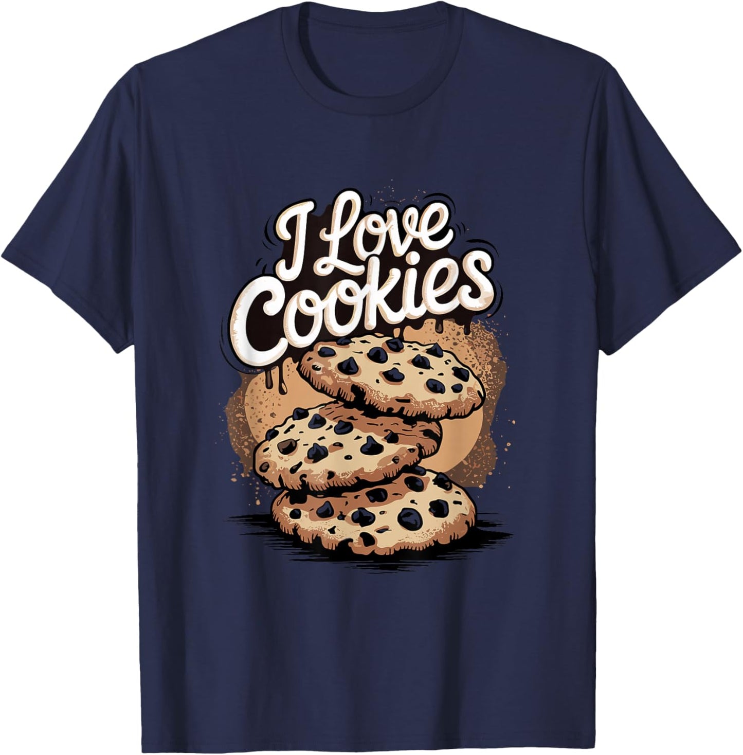 Cookie Baker Love I Love Cookies T-Shirt - T-Shirt | Navy