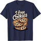 Cookie Baker Love I Love Cookies T-Shirt - T-Shirt | Navy
