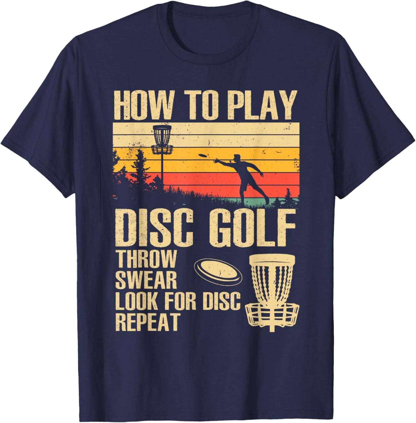 Disc Golf Design Women Disc Golfer Disc Golf Player T-Shirt - T-Shirt | Navy