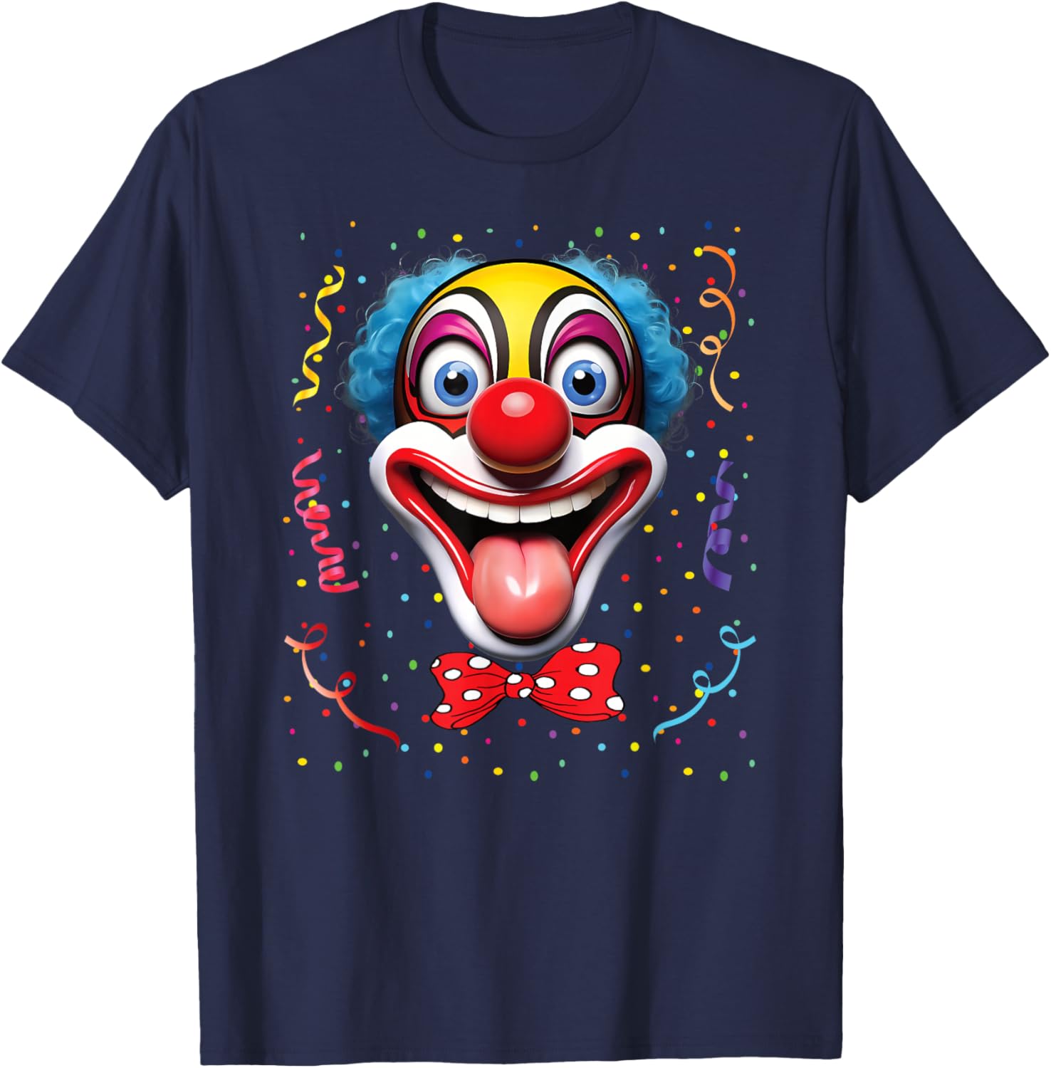 Carnival Clown Face Circus Costume Kids Men Women Carnivals T-Shirt - T-Shirt | Navy