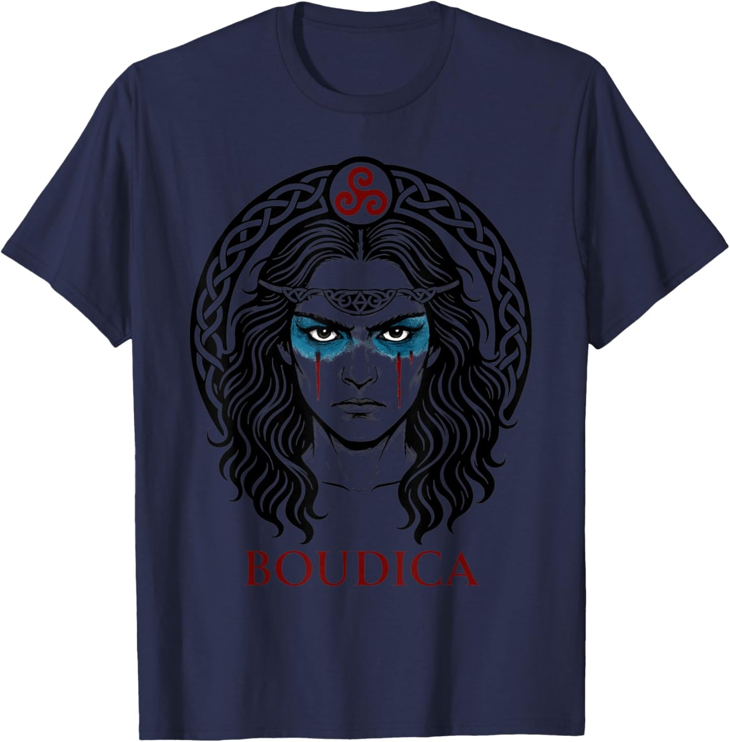 BOUDICA. Warrior Queen T-Shirt - T-Shirt | Navy