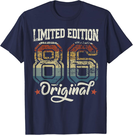 40th Birthday Man Woman 40 Years 1986 Funny Gift T-Shirt - T-Shirt | Navy