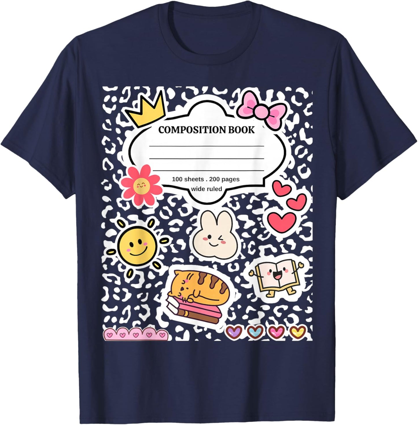 Composition Notebook Costume Matching Group Halloween School T-Shirt - T-Shirt | Navy