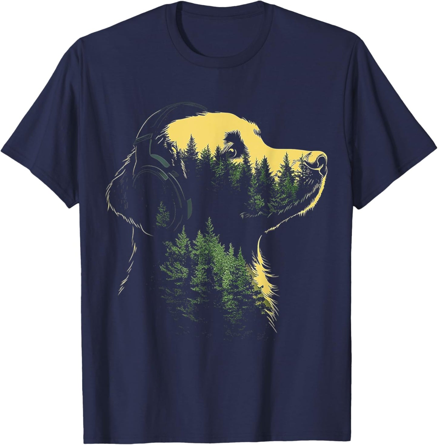 Flat Coated Retriever Dog Art Flat Coated Retriever Men Women Kids T-Shirt - T-Shirt | Navy