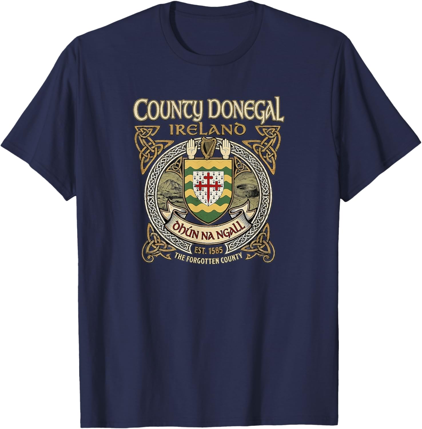 County Donegal Ireland- Irish Heritage T-Shirt - T-Shirt | Navy