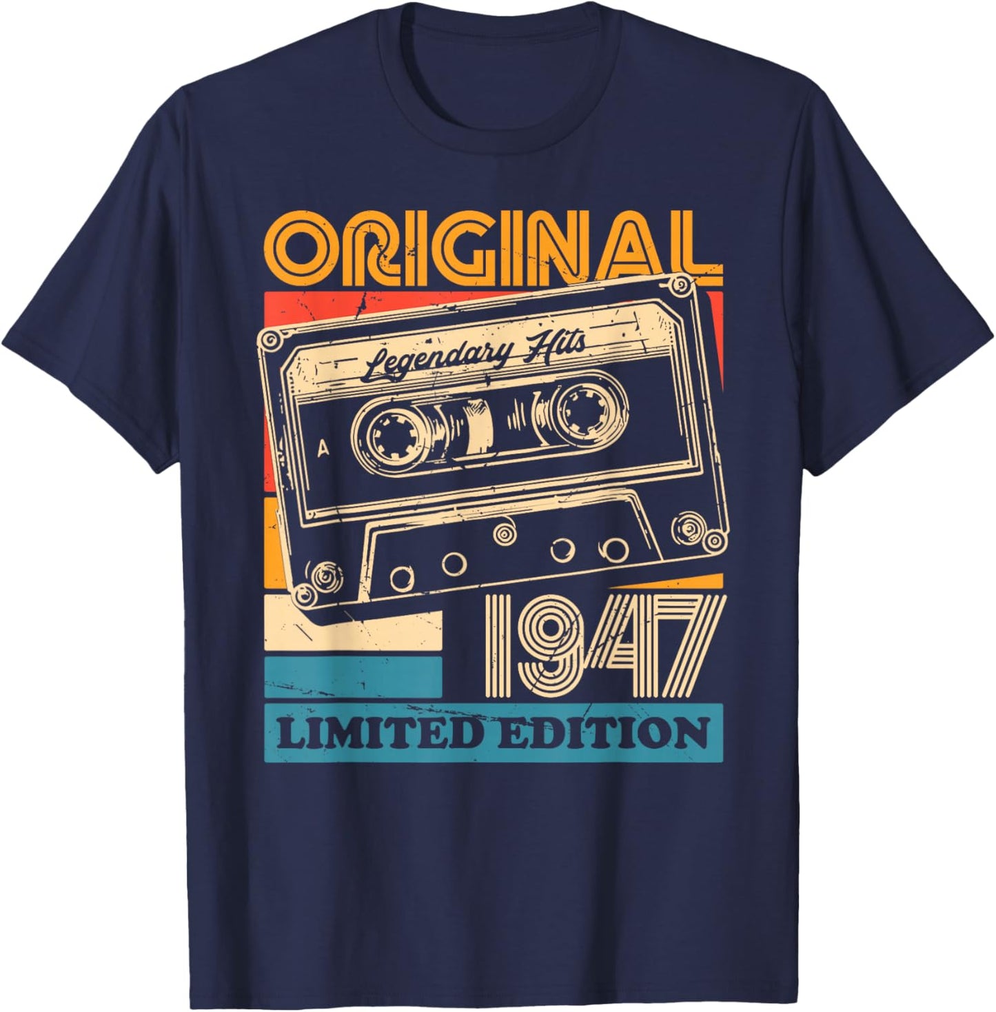Original 1947 Vintage Birthday 78 Years Women T-Shirt - T-Shirt | Navy