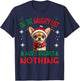 Cute Chihuahua Chiwawa dog Dog Christmas On The Naughty List T-Shirt - T-Shirt | Navy