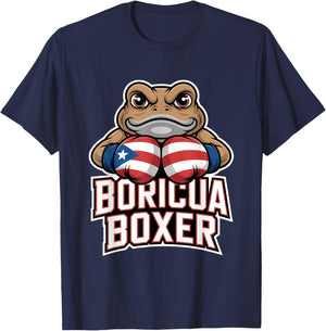 Boxing Puerto Rico Boricua Boxer Puerto Rican T-Shirt - T-Shirt | Navy