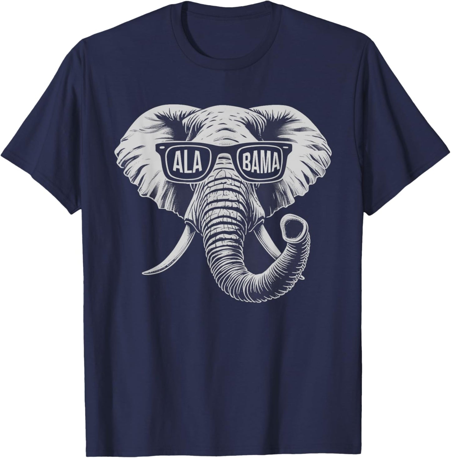 Vintage State Of Alabama Elephant Lovers T-Shirt - T-Shirt | Navy