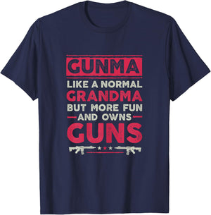 Gunma Like A Normal Grandpa But More Fun and Owns Guns T-Shirt - T-Shirt | Navy