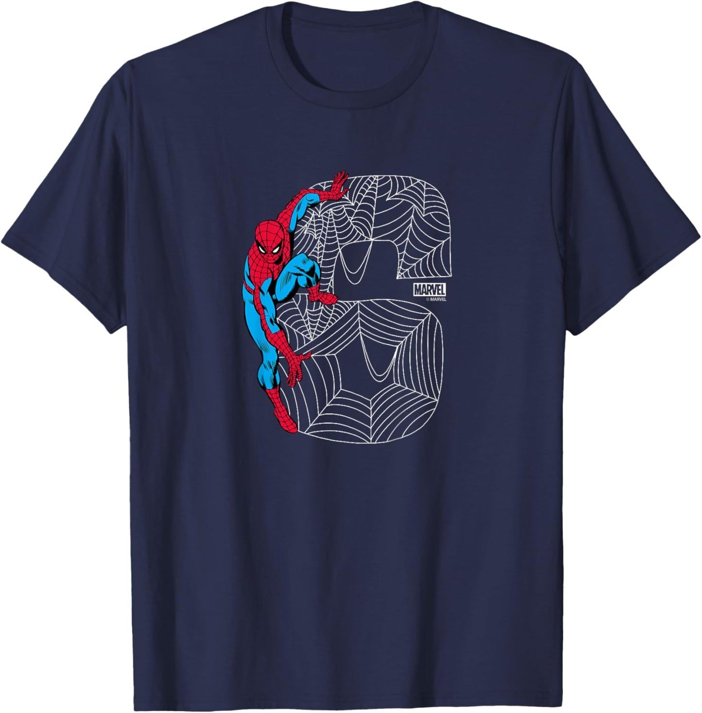 Kids Spider-Man - 6th Birthday T-Shirt - T-Shirt | Navy