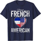 Proud French American France Usa America French American Us T-Shirt - T-Shirt | Navy