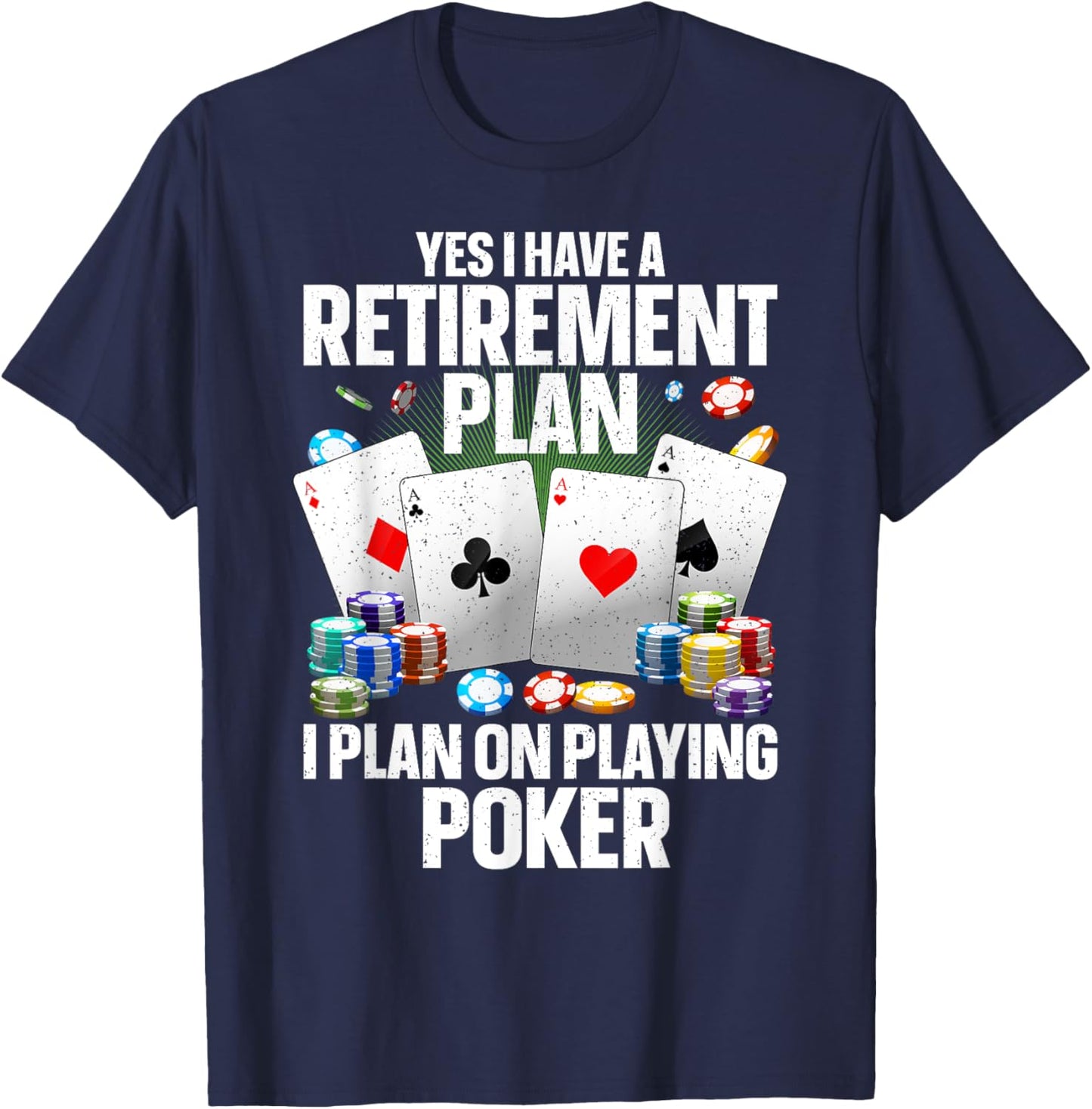 Funny Poker Design Women Poker Player Poker Lover T-Shirt - T-Shirt | Navy