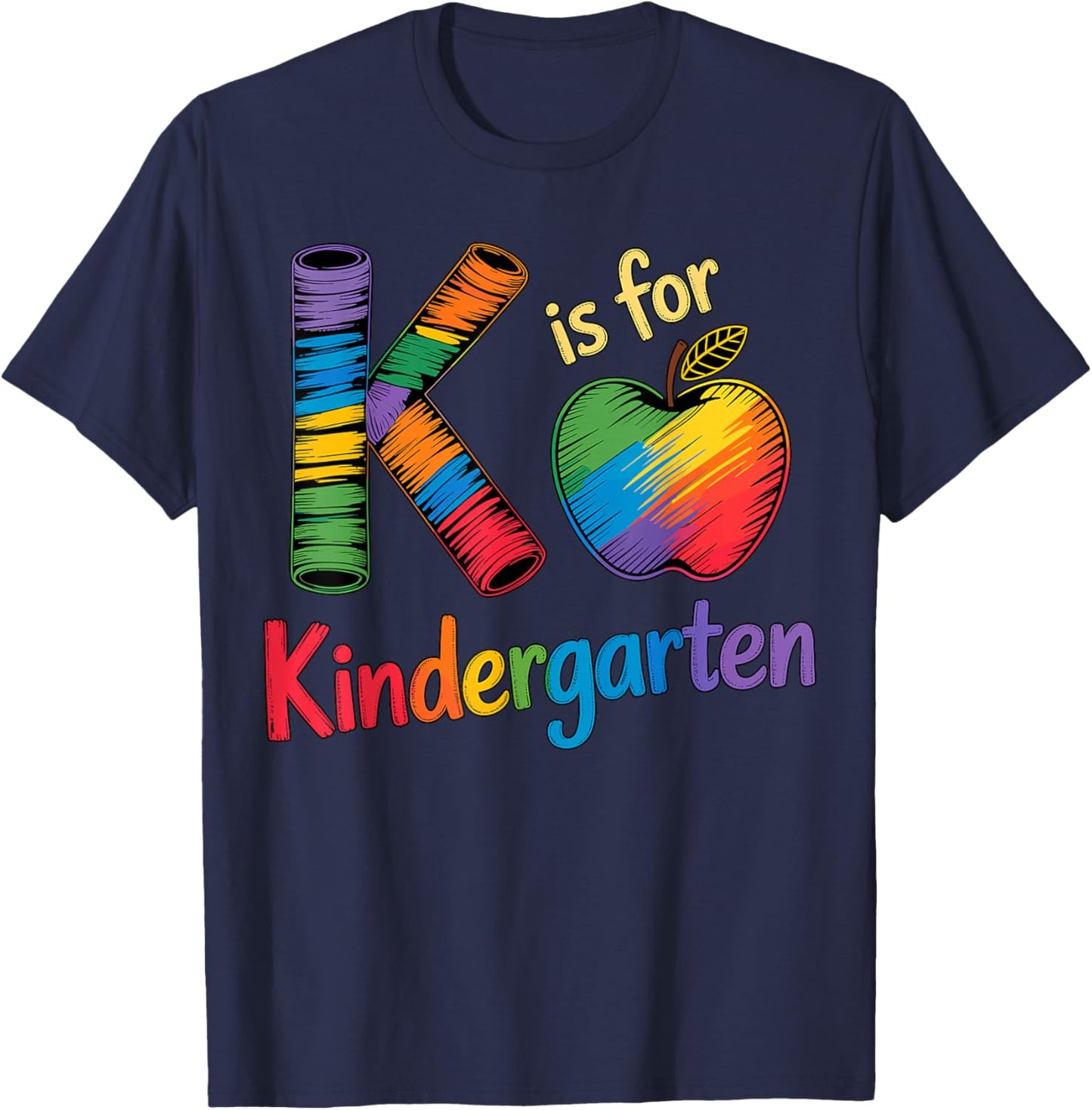 K is for Kindergarten T-Shirt - T-Shirt | Navy