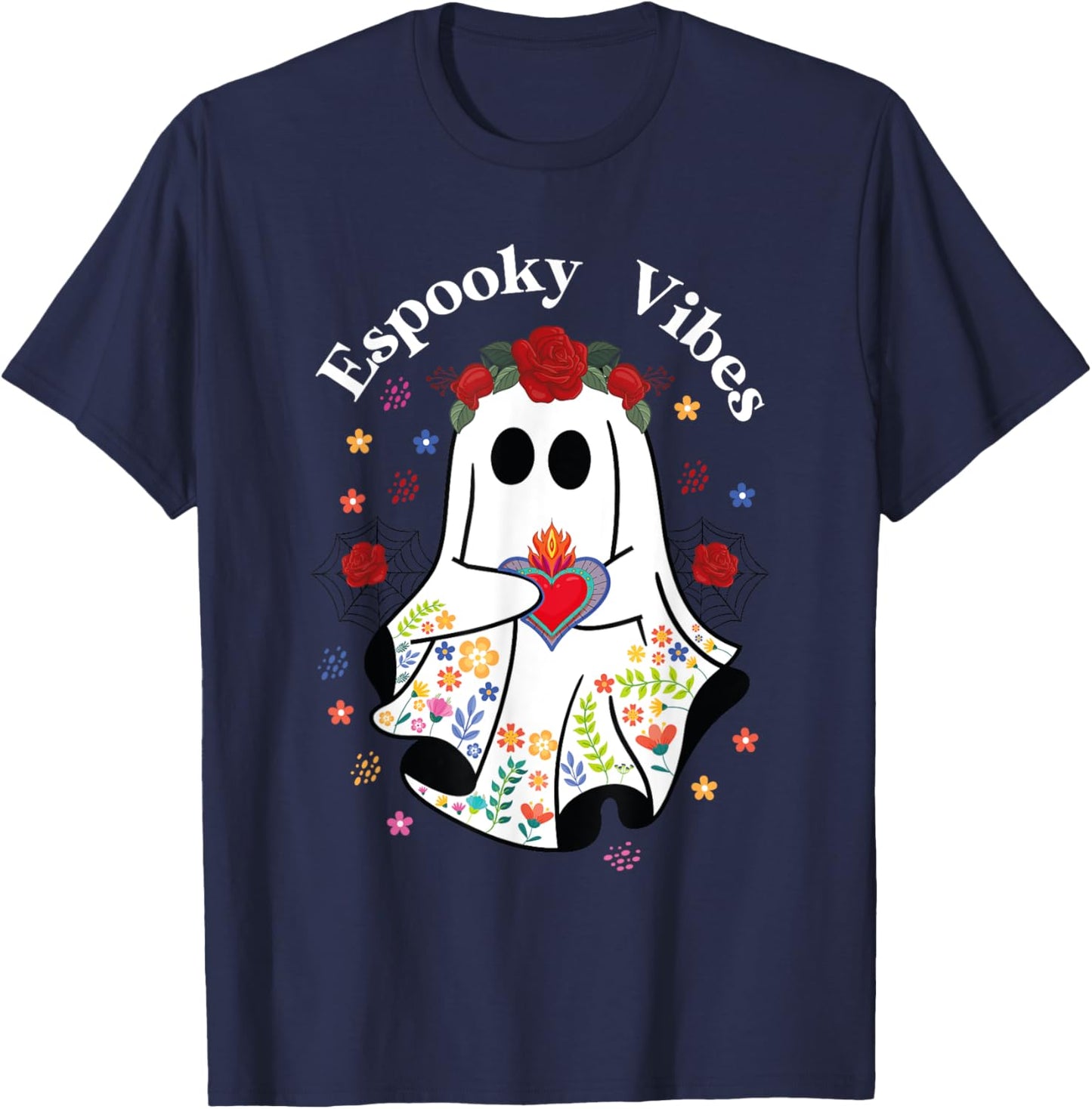 Espooky vibes Conchas halloween Mexican Ghost Espooky Season T-Shirt - T-Shirt | Navy