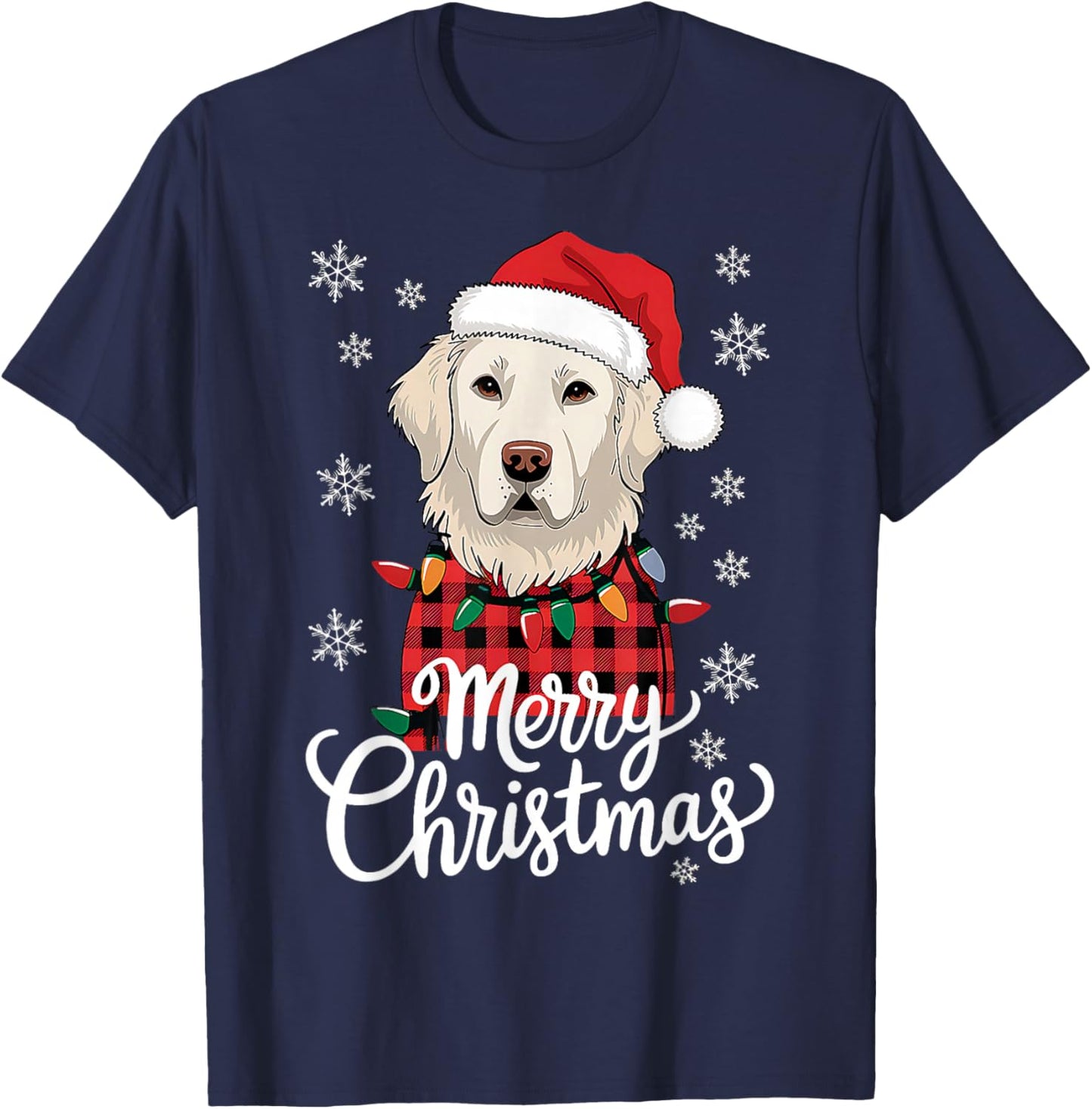Christmas White English Cream Golden Retriever Mom Dog Puppy Men Women T-Shirt - T-Shirt | Navy