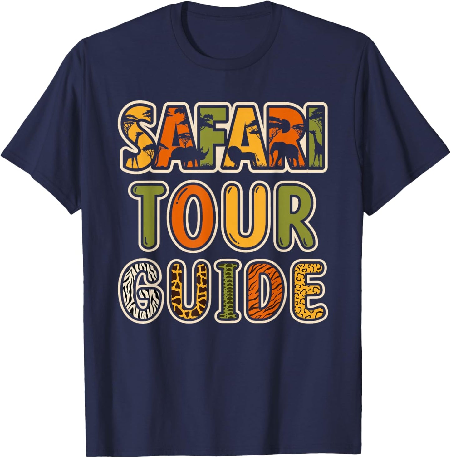Safari Tour Guide Safari Outfit Safari Costume Cute Safari T-Shirt - T-Shirt | Navy