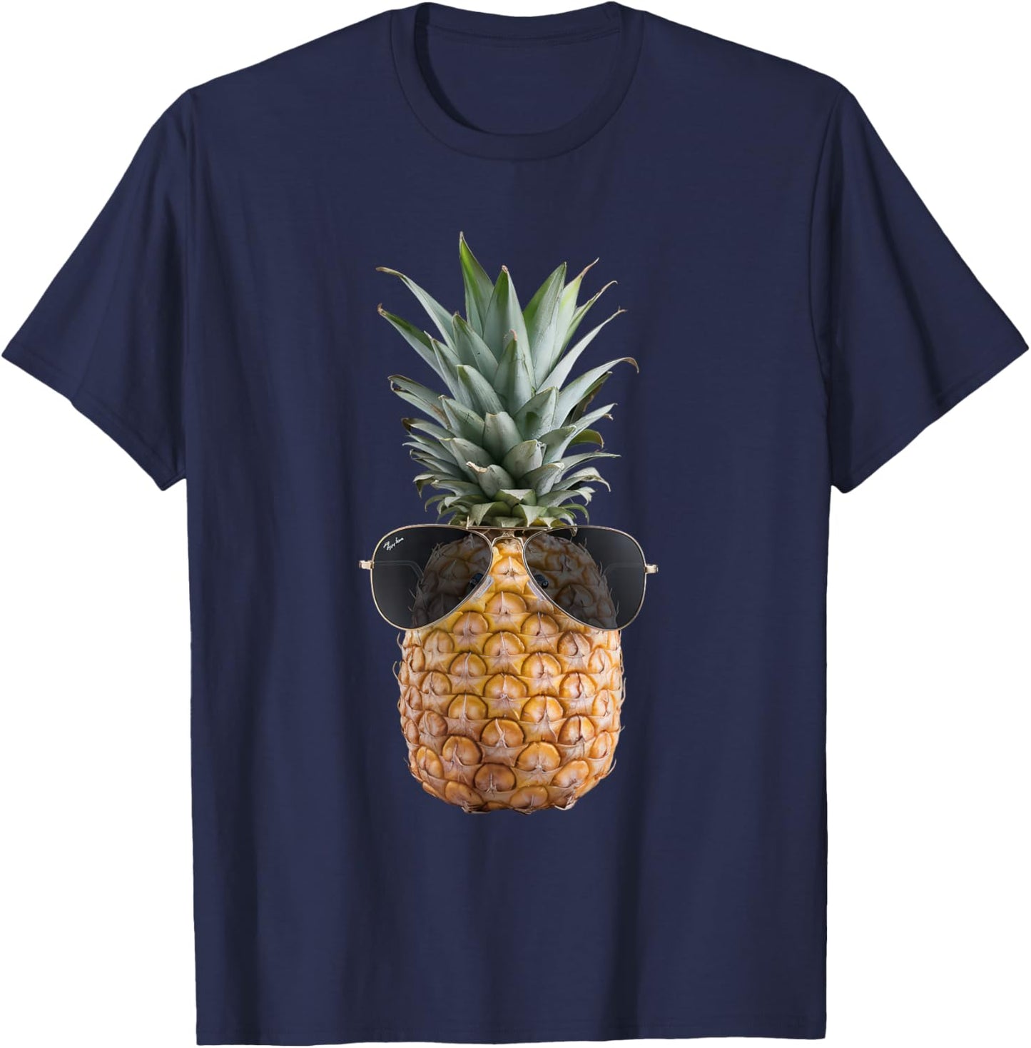 Pineapple Wearing Sunglasses Funny Fruit Costume T-Shirt - T-Shirt | Navy