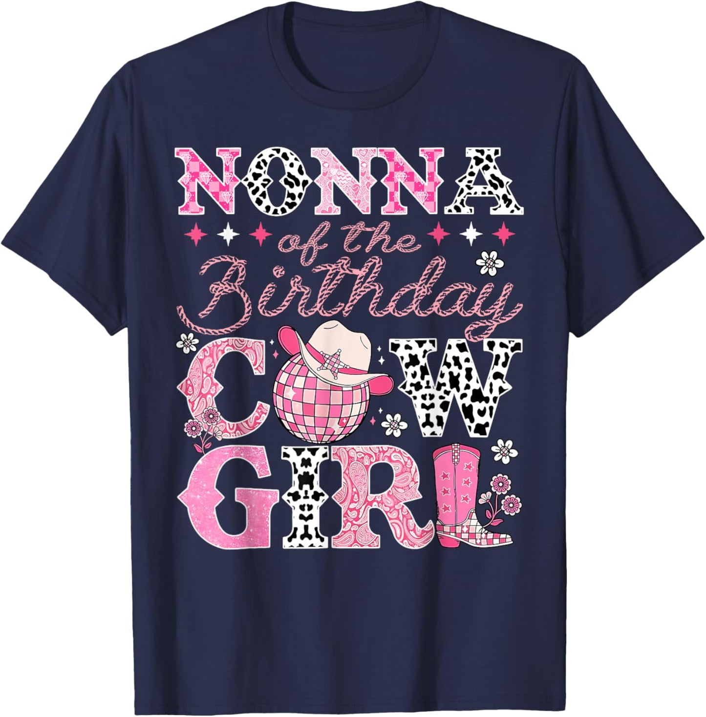 Nonna of The Birthday Cowgirl Rodeo Western Bday Party T-Shirt - T-Shirt | Navy