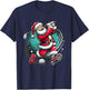 Santa Claus Playing Golf Christmas Golfer Xmas T-Shirt - T-Shirt | Navy