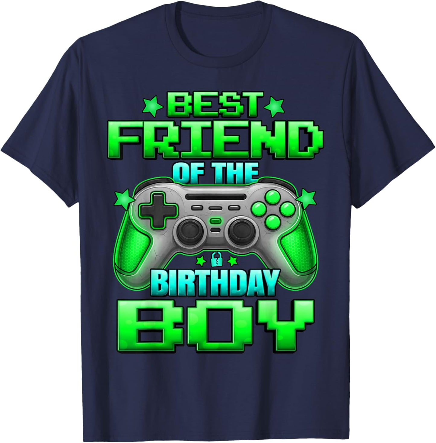 Best Friend of The Birthday Boy Matching Family Bestie T-Shirt - T-Shirt | Navy