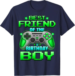 Best Friend of The Birthday Boy Matching Family Bestie T-Shirt - T-Shirt | Navy