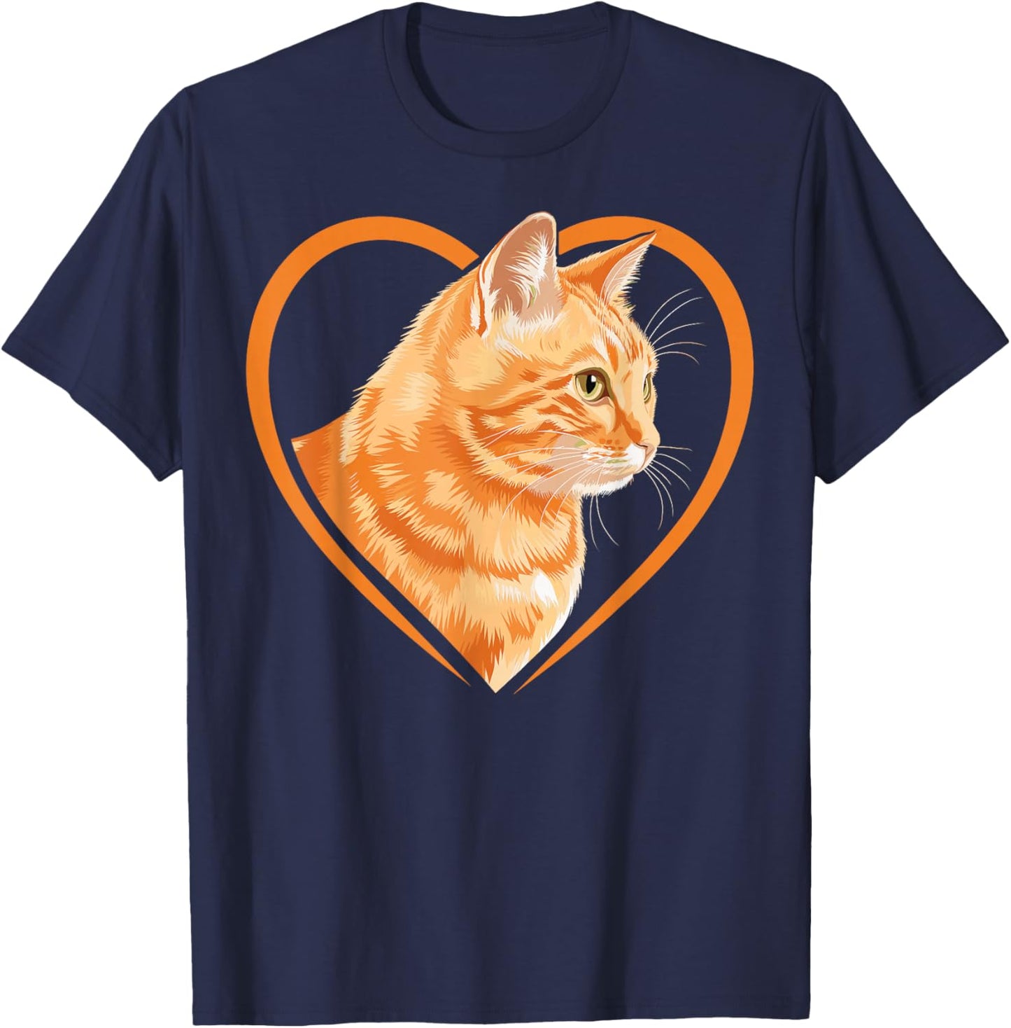 Orange Tabby Cat Orange Cat T-Shirt - T-Shirt | Navy