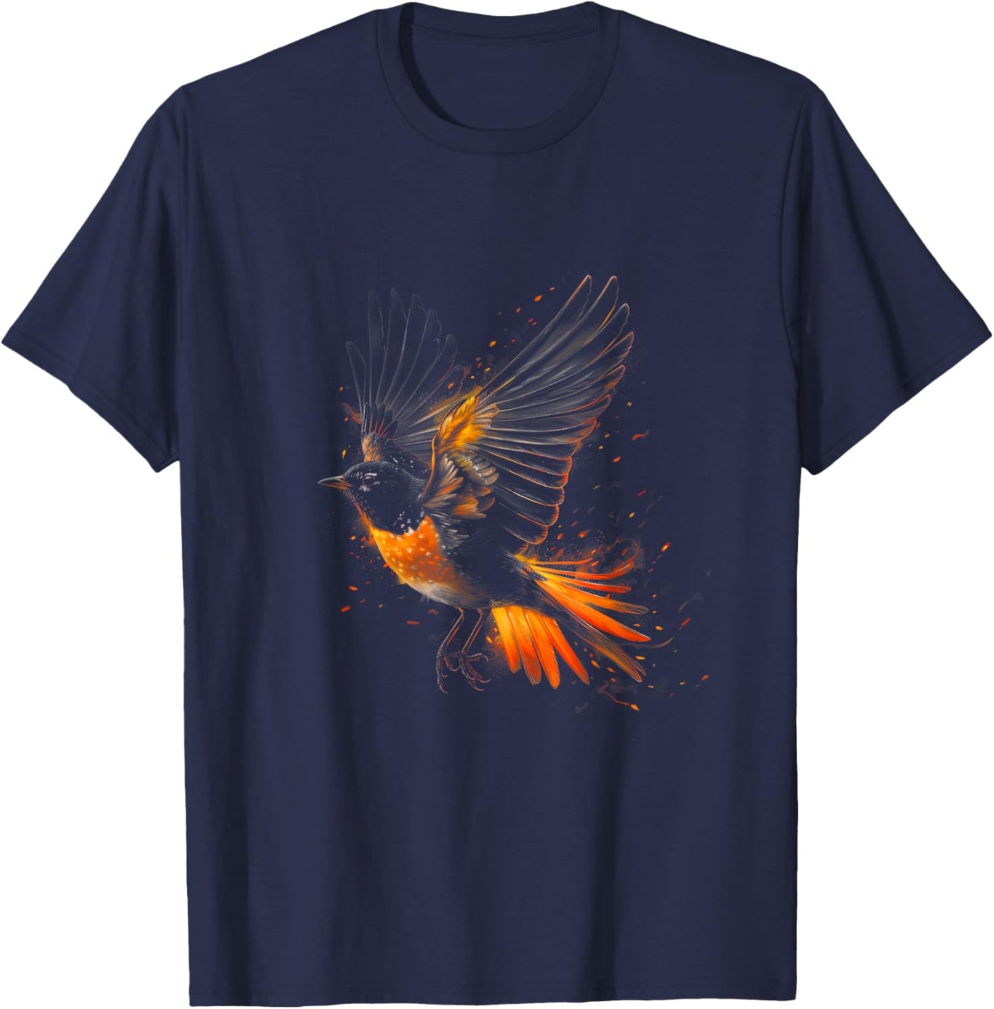American Robin Bird Graphic for Bird Lovers Birder T-Shirt - T-Shirt | Navy