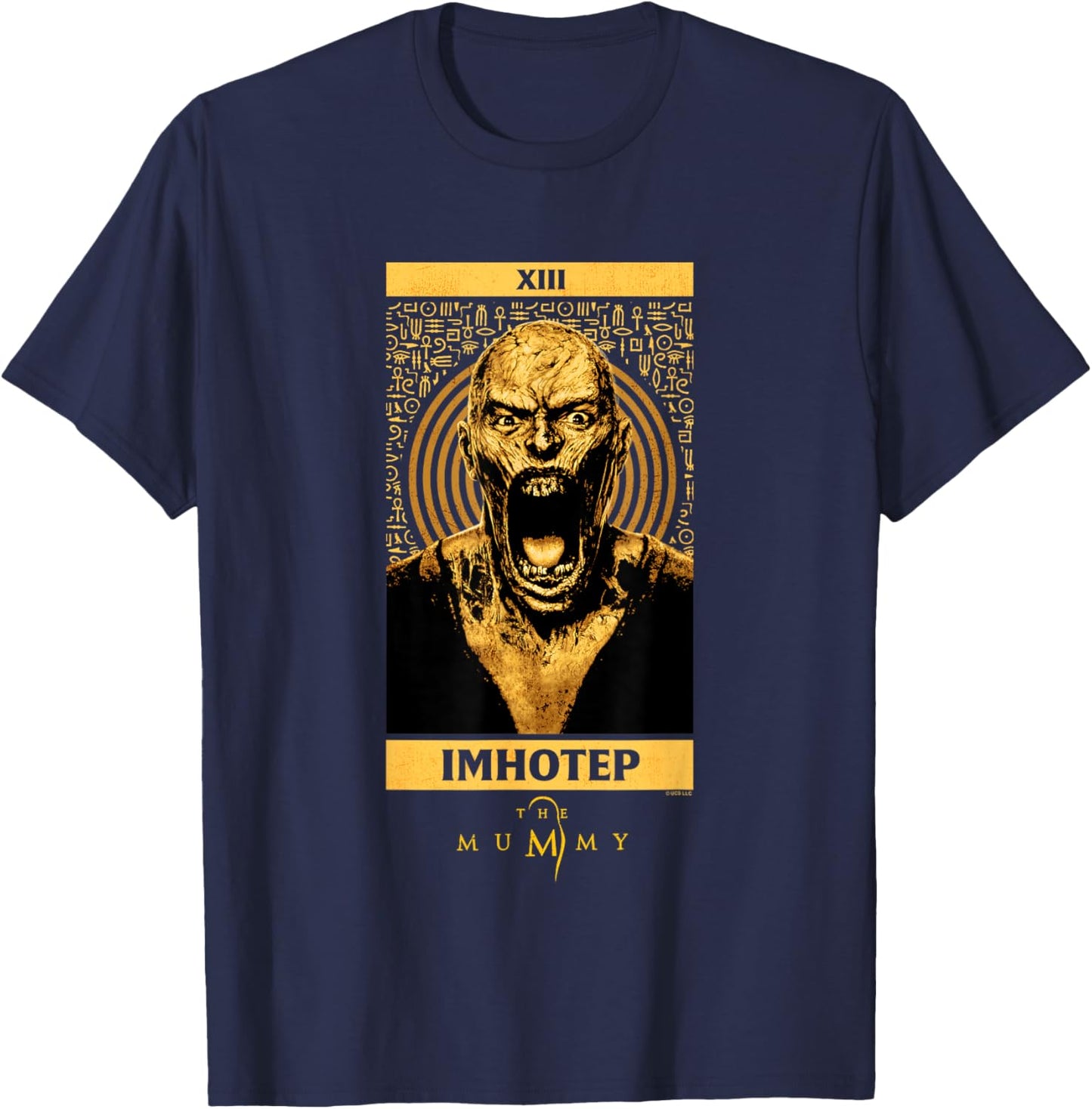 The Mummy Imhotep Tarot Card Vintage T-Shirt - T-Shirt | Navy