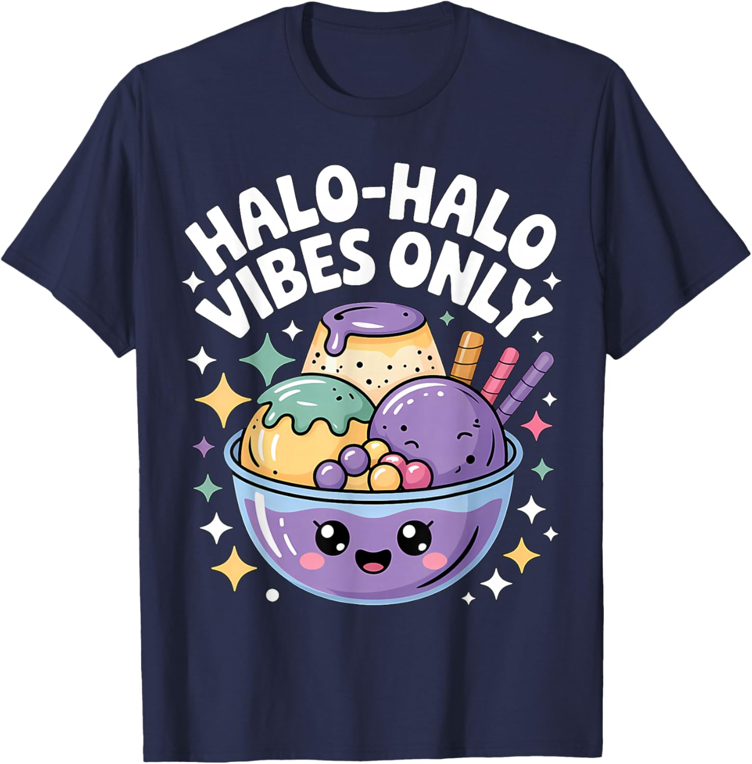 Cute Halo-Halo Filipino Dessert Pinay Pinoy T-Shirt - T-Shirt | Navy