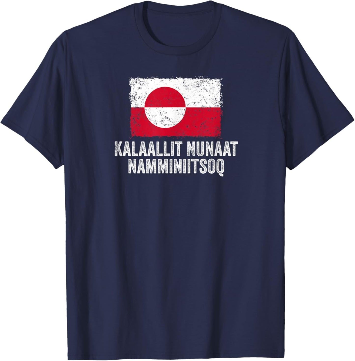 Kalaallit Nunaat, Free Greenland, Greenland Flag T-Shirt - T-Shirt | Navy